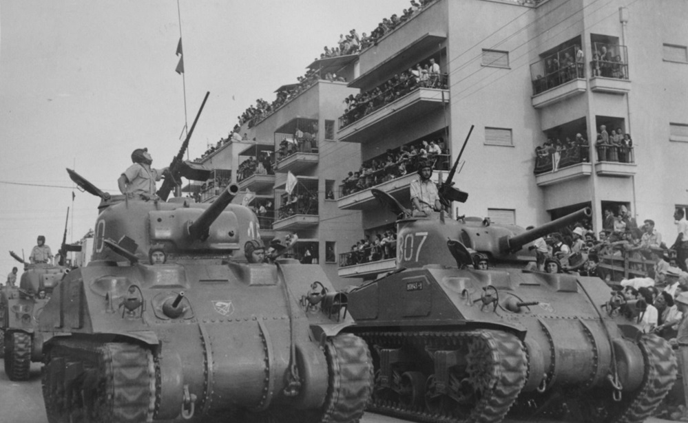 танковый парад в Иерусалиме, 1949 г. Первая годовщина Дня Независимости